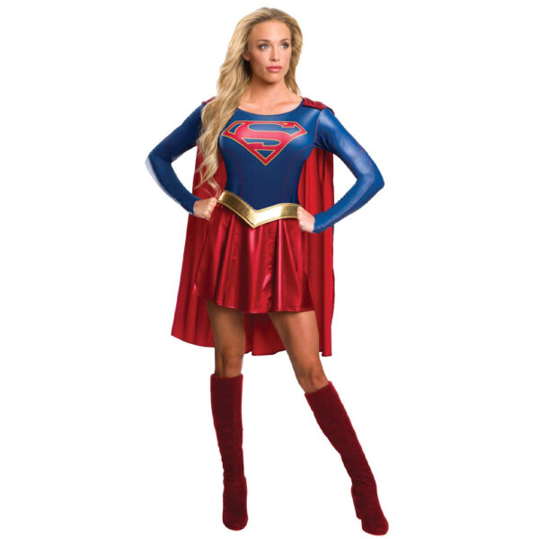 Superhero Super Girl Fancy Costume for HalloweenSuperhero Super Girl Fancy Costume for Halloween